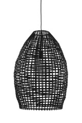 BLACK RATTAN SACK LAMP 